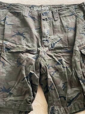 Guide Gear Men's Camo Jean Cargo Shorts - Olive Green
